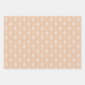 floranje wit vocht roodbruin patroon inpakpapier vel (Voorkant)