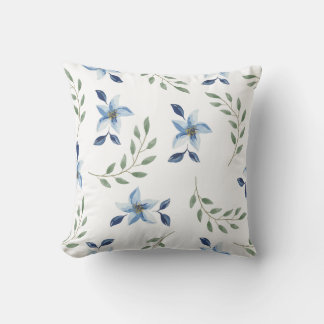 floranjeblauw afdrukpatroon naadloos werg kussen