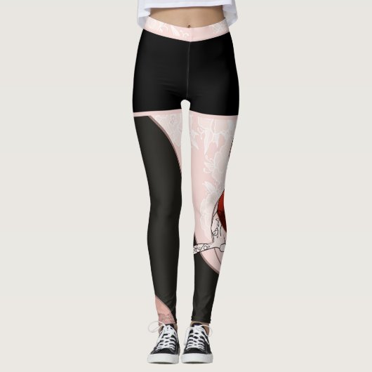 Floraux & Chat Leggings (Voorkant)