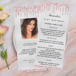 floraux rose argent anniversaire fun faits carte m