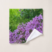 Floraux violets élégants lilas violet (Gant de toilette)