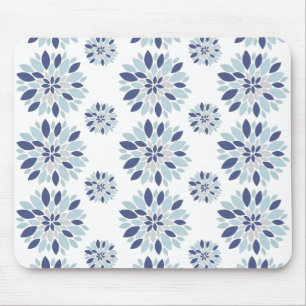 florblauw patroon muismat