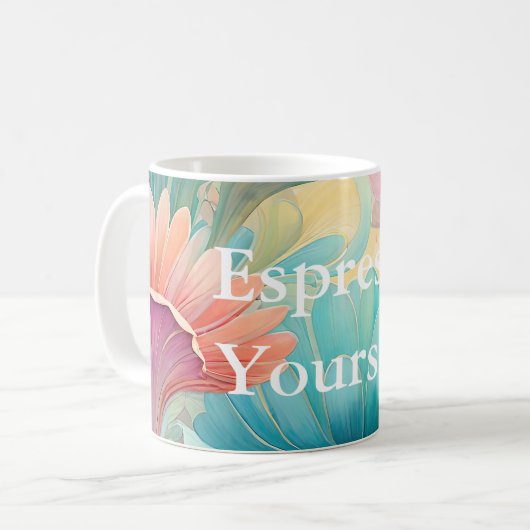 Flore 2 Floral Pastel Classic Mug (Devant gauche)