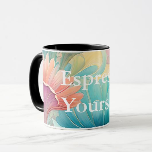 Flore 2 Pastel floral Combo Mug (Devant gauche)