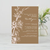 Flore à la crème sur invitation d'une douche nupti (Debout devant)