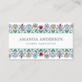 Flore à main simple et mignonne | CARTE DE VISITE (Devant)