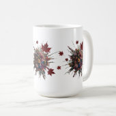 Flore artistique éclat design café Mug (Devant droit)
