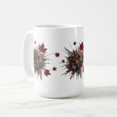 Flore artistique éclat design café Mug (Devant gauche)