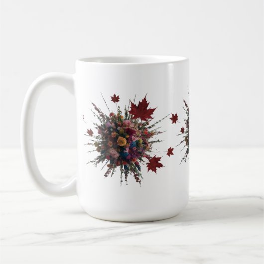 Flore artistique éclat design café Mug (Gauche)
