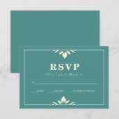 Flore Avec Carte RSVP Bordure (Devant / Derrière)