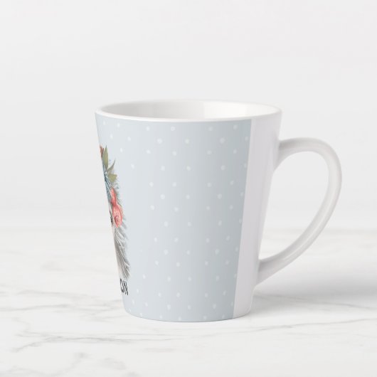 Flore Bébé Hérisson Latte Mug (Droite)