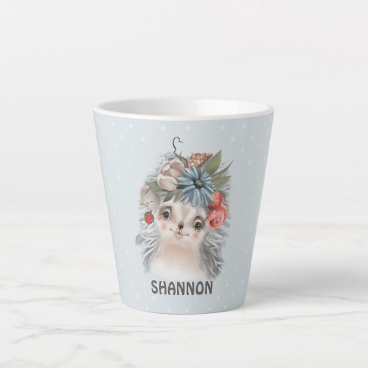 Flore Bébé Hérisson Latte Mug (Devant)
