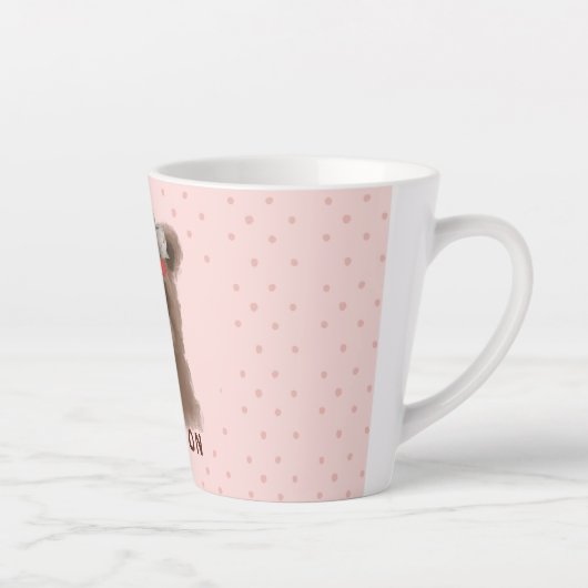 Flore Bébé Ours Latte Mug (Droite)