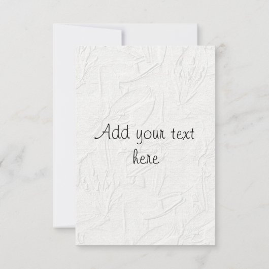 Flore blanche 3 Faire-part de mariage en relief (Dos)