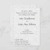 Flore blanche 3 Faire-part de mariage en relief (Devant / Derrière)