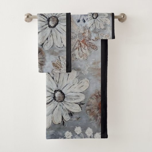 Flore Blanche Élégante Avec Gris (En situation)