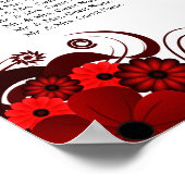 Flore blanche et rouge 15 tables Mariages Tableau  (Coin)