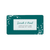 Flore blanche sur votre Étiquette de adresse coule (Devant)