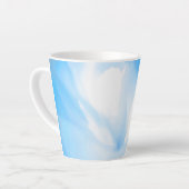 Flore Bleu apaisant Imprimer Petite Mug Latte (Angle gauche)