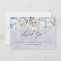 Flore bleu blanc 100e anniversaire Merci plat