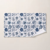 Flore bleu encre (Serviette à main)