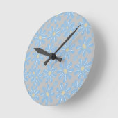 Flore Bleu - Horloge murale (Angle)