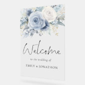 Flore Bleue Dusty Bienvenue Au Mariage (Angle)