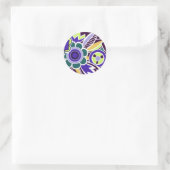 Flore Bold Deco en violet - Stickers (Sac)