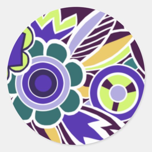 Flore Bold Deco en violet - Stickers (Devant)