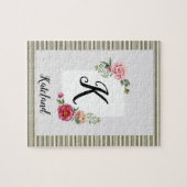 Flore Brown Stripe Jigsaw Puzzle Daisy (Horizontal)