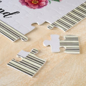 Flore Brown Stripe Jigsaw Puzzle Daisy (Côté)