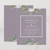 Flore Budget Floral Dusty Lavander Mariage Flyer (Devant / Derrière)