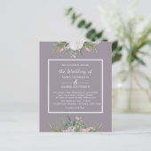 Flore Budget Floral Dusty Lavander Mariage Flyer (Debout devant)