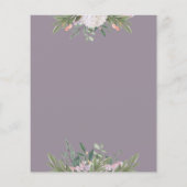 Flore Budget Floral Dusty Lavander Mariage Flyer (Dos)