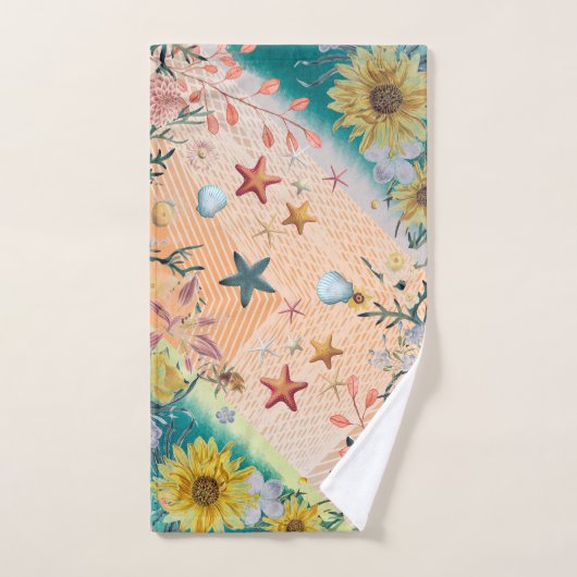 Flore, coraux et coquilles (Serviette à main)