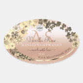 Flore Crème de corail Produit Étiquettes Initiales (Devant)