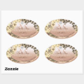 Flore Crème de corail Produit Étiquettes Initiales (Feuille)
