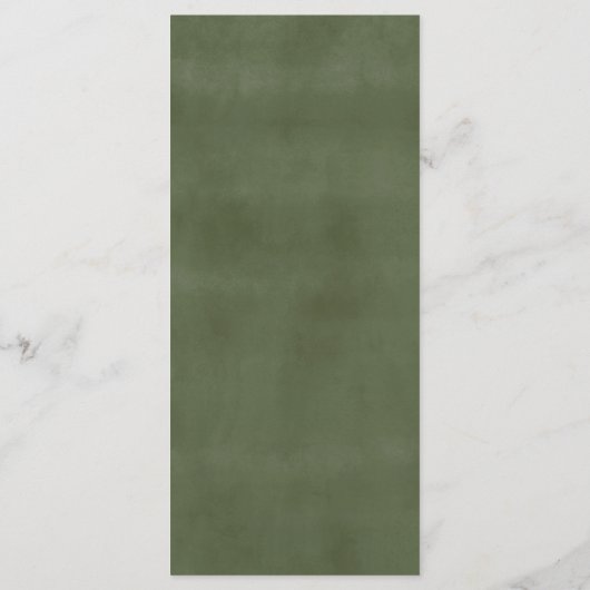 Flore Crème rouille Vert Eucalyptus Menu Mariage (Dos)