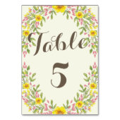 Flore d'aquarelle | Numéro de table de Mariage rus (Par défaut)