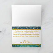 Flore de Carte de remerciements Turquoise/jaune de (Intérieur)