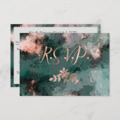 Flore de cuivre sur RSVP noir et Turquoise (Devant / Derrière)