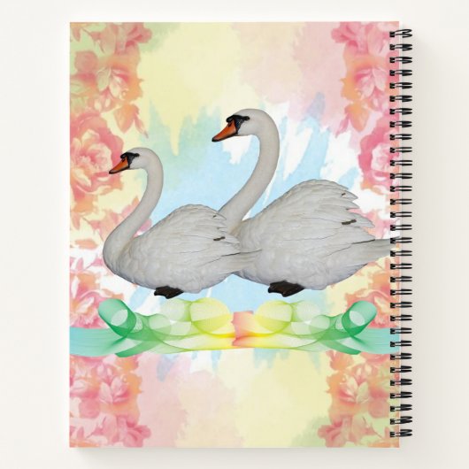 Flore de cygne Carnet spirale (Dos)