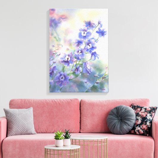 Flore de Delphinium bleu violet Impression sur toi (Insitu(Salon))