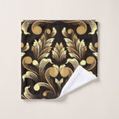 Flore de feuilles d'or (Gant de toilette)