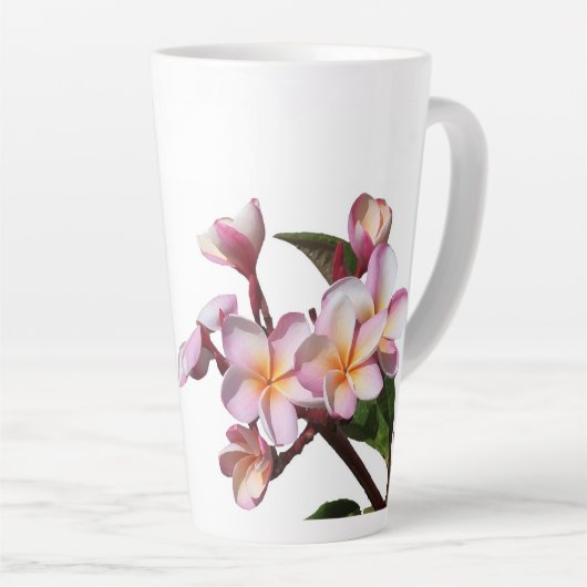 Flore de la plumeria, photo Latte Mug (Angle droit)