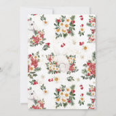 Flore de lapin d'hiver | Invitation Baby shower (Dos)