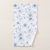 Flore de libellule de la Chinoiserie bleue (Serviette à main)