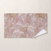 Flore de marbre rose et or (Serviette à main)