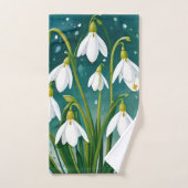 Flore de neige des bois. Fleurs De Neige. (Serviette à main)