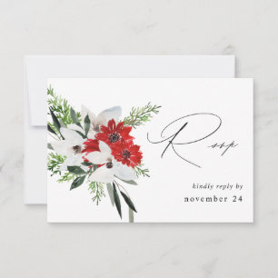 Flore de Noël rouge et blanc w Repas RSVP